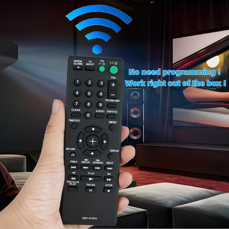 uehba Universal Replaced Remote Control fit for Sony DVD Player DVP-SR510H DVP-SR320 DVP-SR405P DVP-SR750HP DVPSR100 DVPSR120 DVPSR210PB DVPSR310P DVPSR320 DVPSR750HP - Image 2